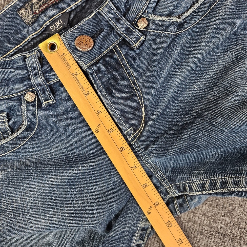 Silver Suki Bootcut Jeans Womens 28 Mid Rise Dark Wash Denim Stretch Casual Blue - Picture 5 of 10